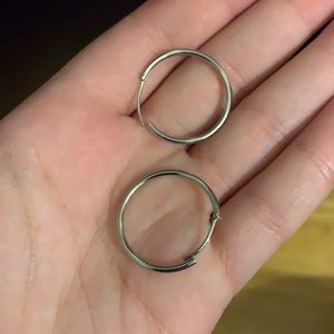 Sterling silver hoops earings